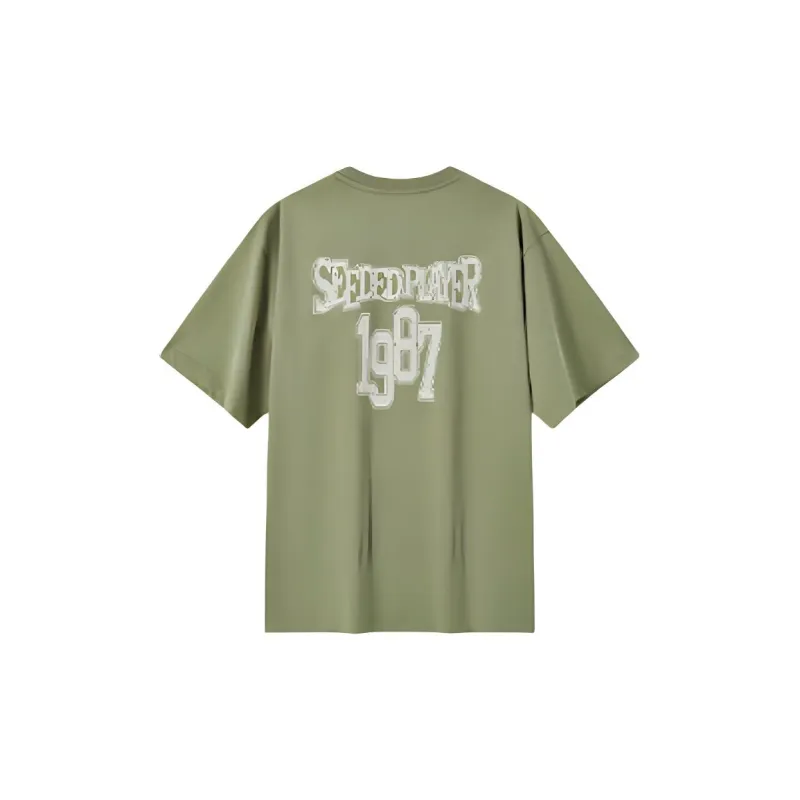 XTEP T Shirt Men's Gray Pea Green-1