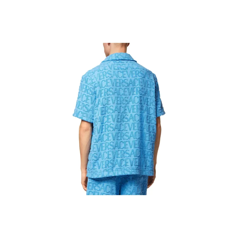 VERSACE Shirts Men Light Blue-2
