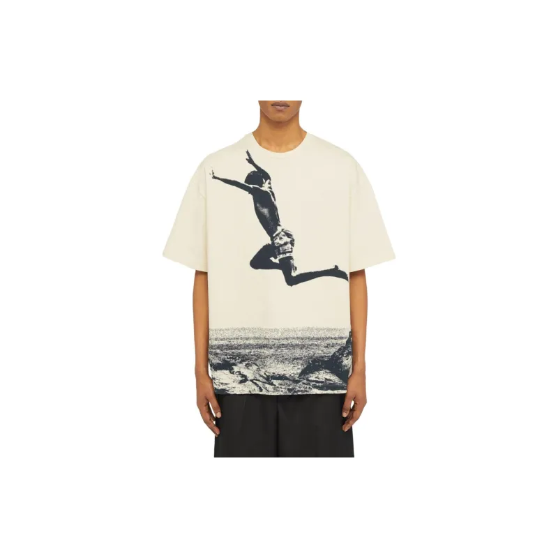 JIL SANDER Graphic-print Cotton T-shirt-1