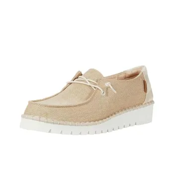 Skechers Anti Slip Wear Resistant Low Top Casual Shoes Women's Beige Orange