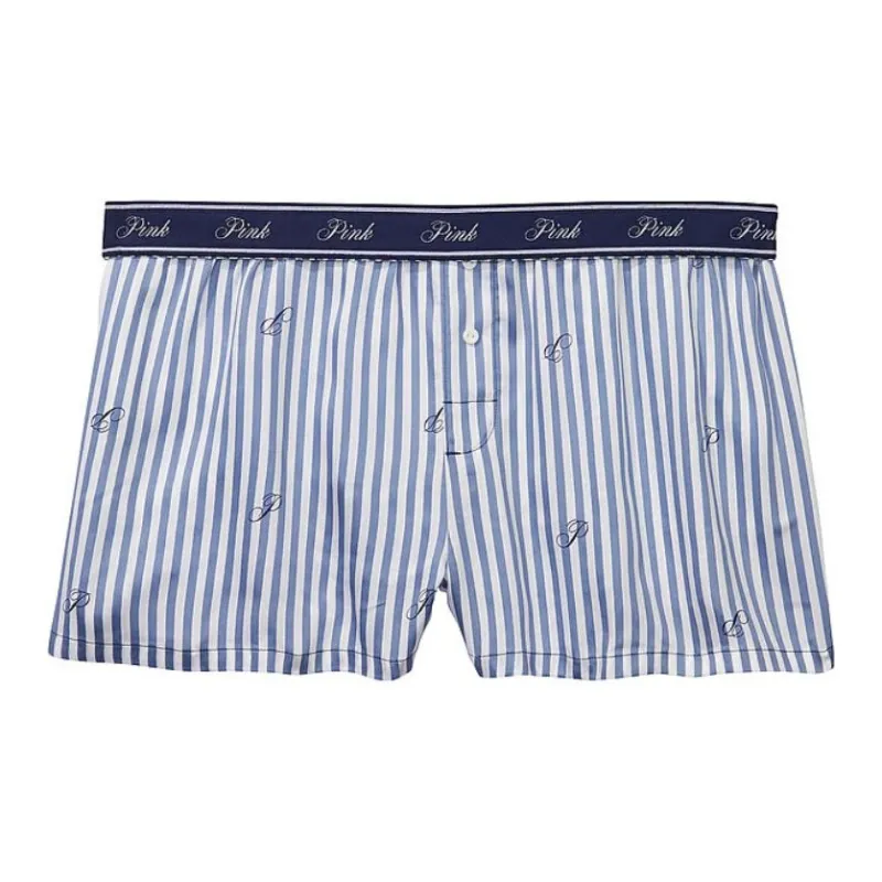 Victoria's Secret PINK TENCEL™ Boxy Pajama Shorts/VSH Pajama Pants Women's Blue-0