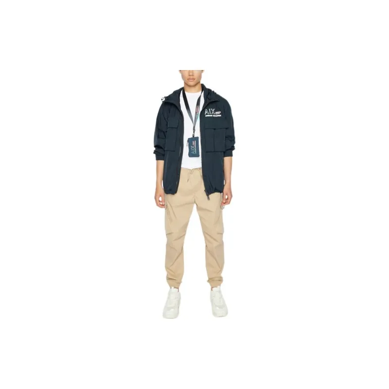 ARMANI EXCHANGE Trench Coat Men's Marine Blue-1