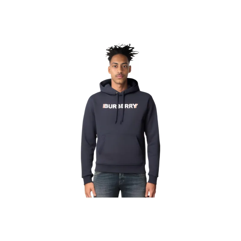 Burberry Logo Print Cotton Hoodie-9