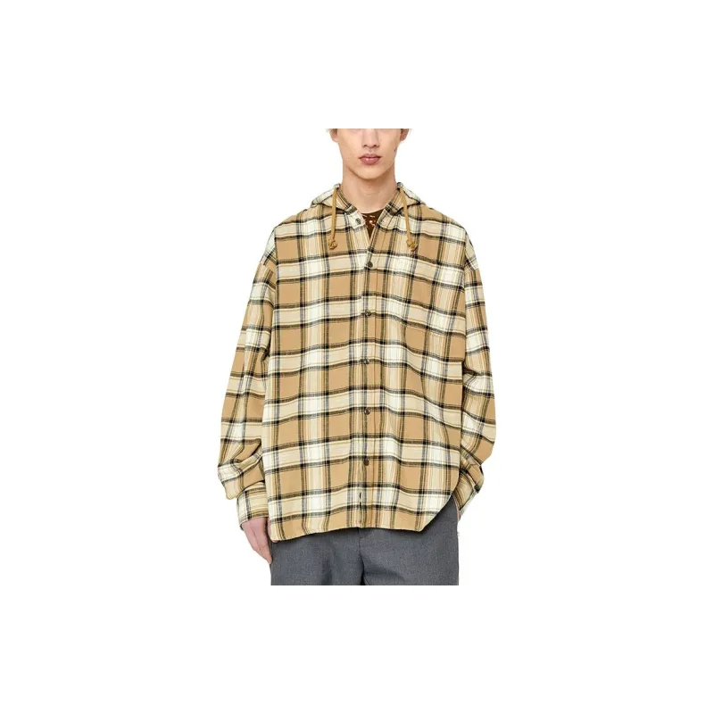 DIESEL S Dewny Hooded Flannel Shirt-2