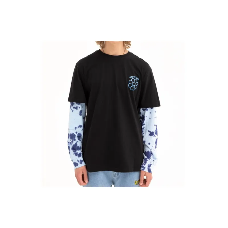 RIPNDIP Drop Shoulder Sleeve T-Shirt Men's Black & Blue-3