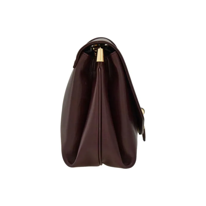 FERRAGAMO Calfskin Shoulder Bag Large Size Women's Blood Red-2