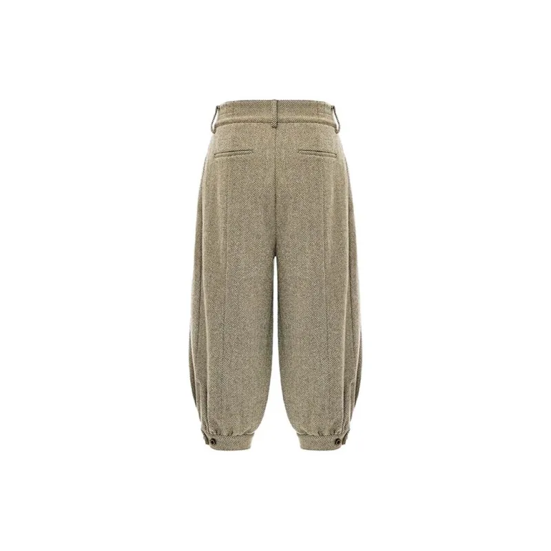 VALLEYOUTH Ankle Length Pants Unisex Gray Green-1