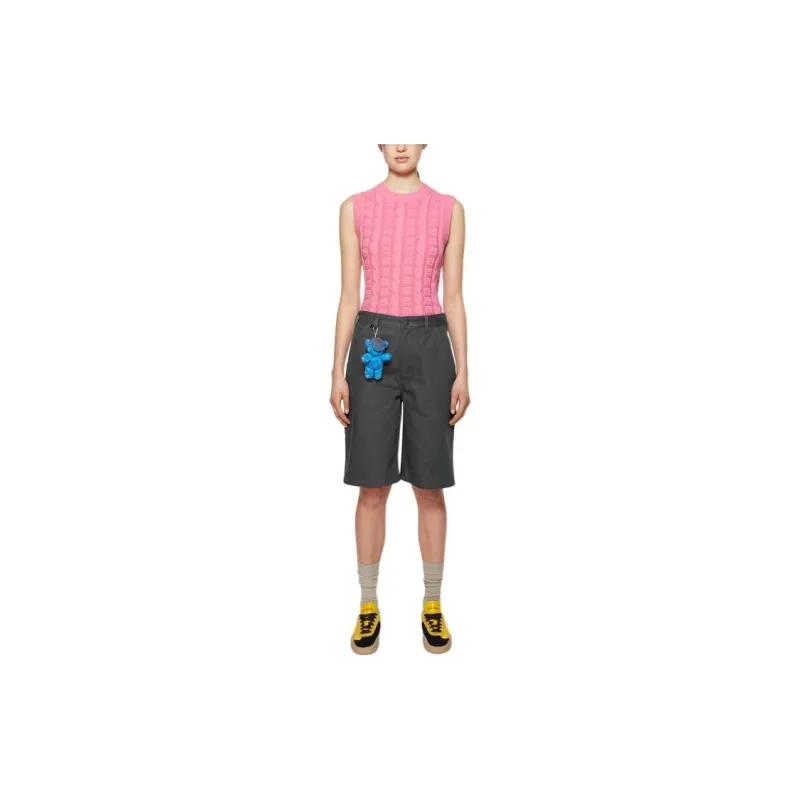 Acne Studios Face patch Canvas Shorts-1