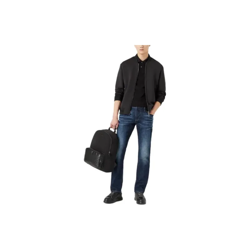 EMPORIO ARMANI Slim fit Stretch Piqué Polo Shirt With Micro Eagle-2