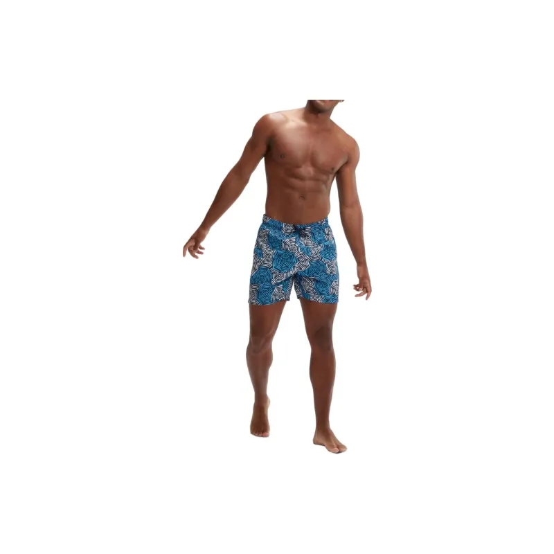 Speedo Printed Leisure 16' Swimming Shorts Men's Blue-2