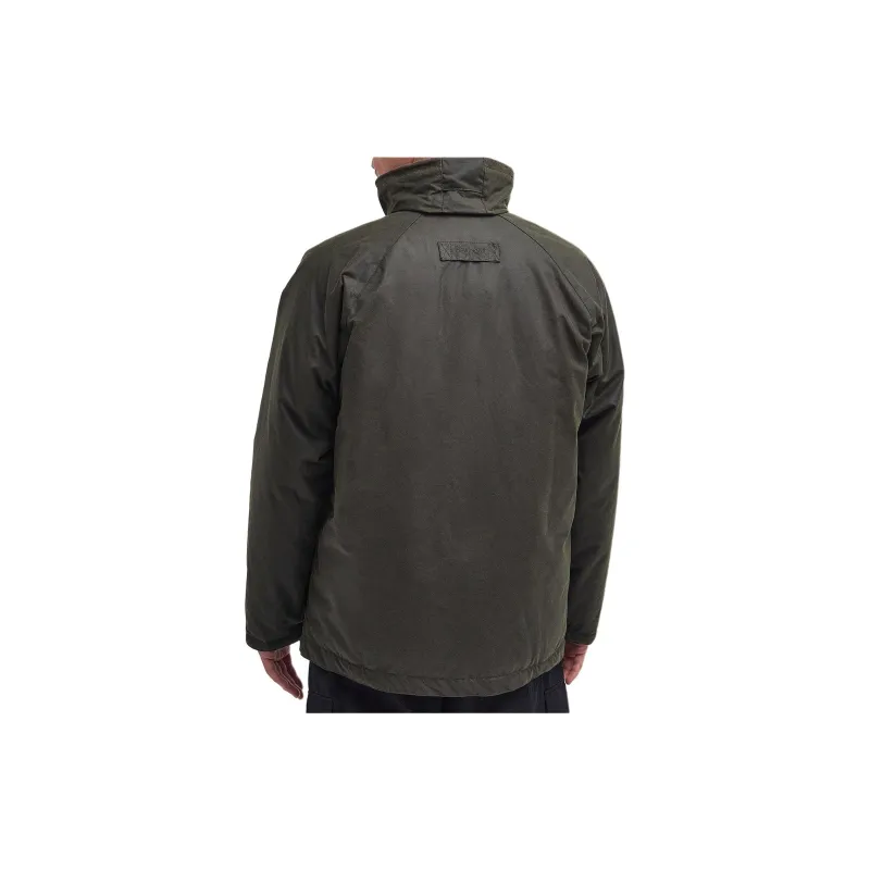 BARBOUR Saltburn Waxed Jacket Jackets Coats Men's Green-2