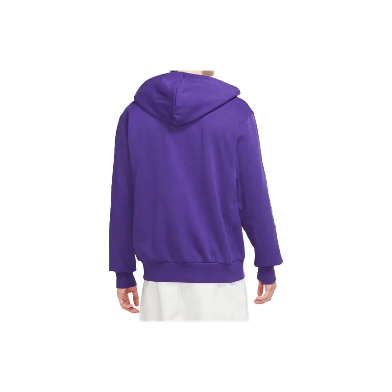 Nike Nba Los Angeles Lakers Courtside Statement Edition Fleece Loose Fit Hoodie-3