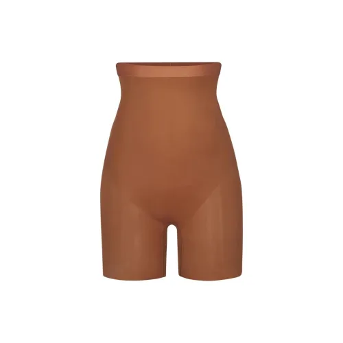 SKIMS SIMPLY BARE MID THIGH SHORT Shapewear Bottom Women's BRONZE/Bronze