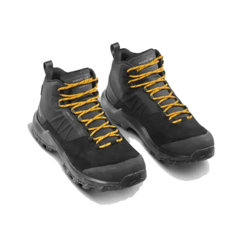 DECATHLON MH500 Slip Resistant Mid Top Trekking Shoes Men's Black-3