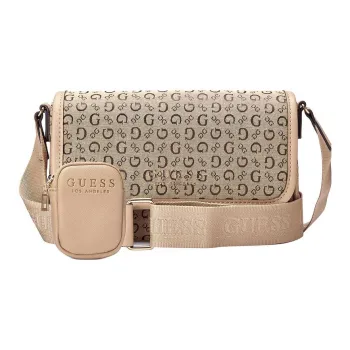 GUESS Fabric Crossbody Bag Shoulder Bag Small Size Women's Coffee