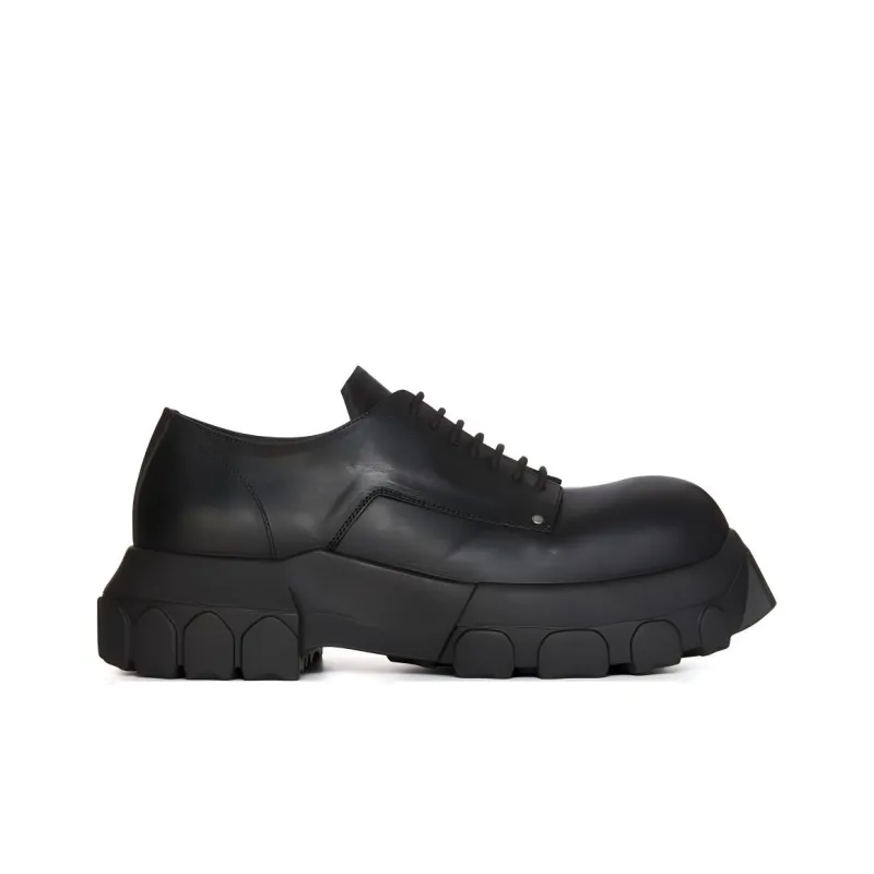 RICK OWENS Bozo Tractor Leather Shoes-1