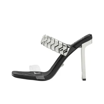 VERSACE Slide Slippers 10.5cm Women's Silver