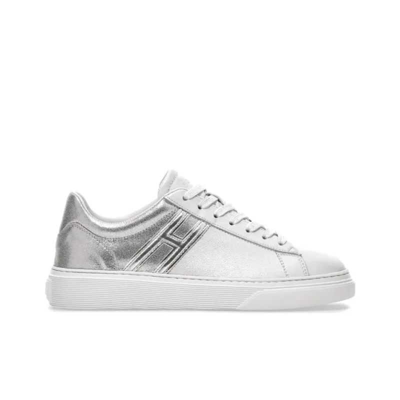 HOGAN H365 Low Top Stylish Skateboarding Shoes Women's Silver-1