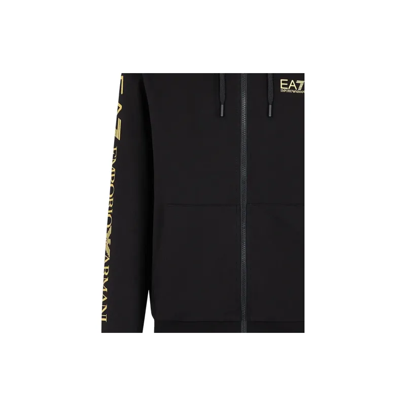 EMPORIO ARMANI Logo print Zip up Hoodie-5