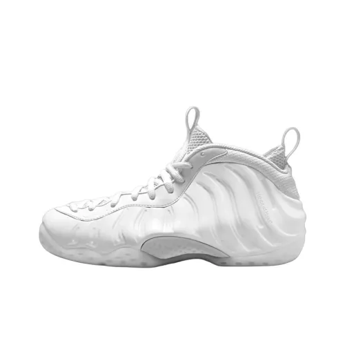 Nike Air Foamposite One Vintage Basketball Shoes Unisex Mid-Top White