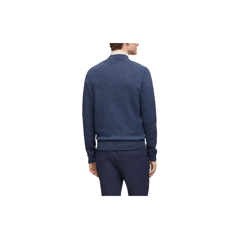 HUGO BOSS Regular-Fit Bomber Jacket In Virgin Wool Jackets Coats Men's Blue-3