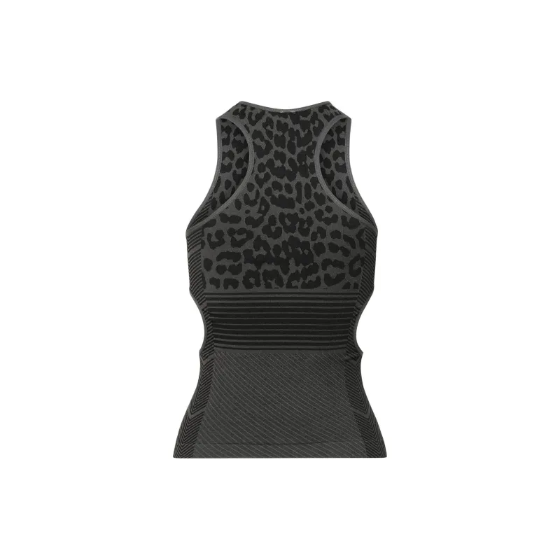 GANNI Cut Out Detailed Leopard Jacquard Tank Top-1