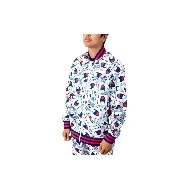 Champion SS24 Baseball Jacket Unisex White-3