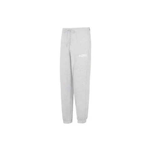 PUMA Knitted Sweatpants Unisex Light Gray