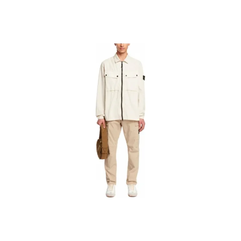 STONE ISLAND Jackets Coats Men's Milk White-2