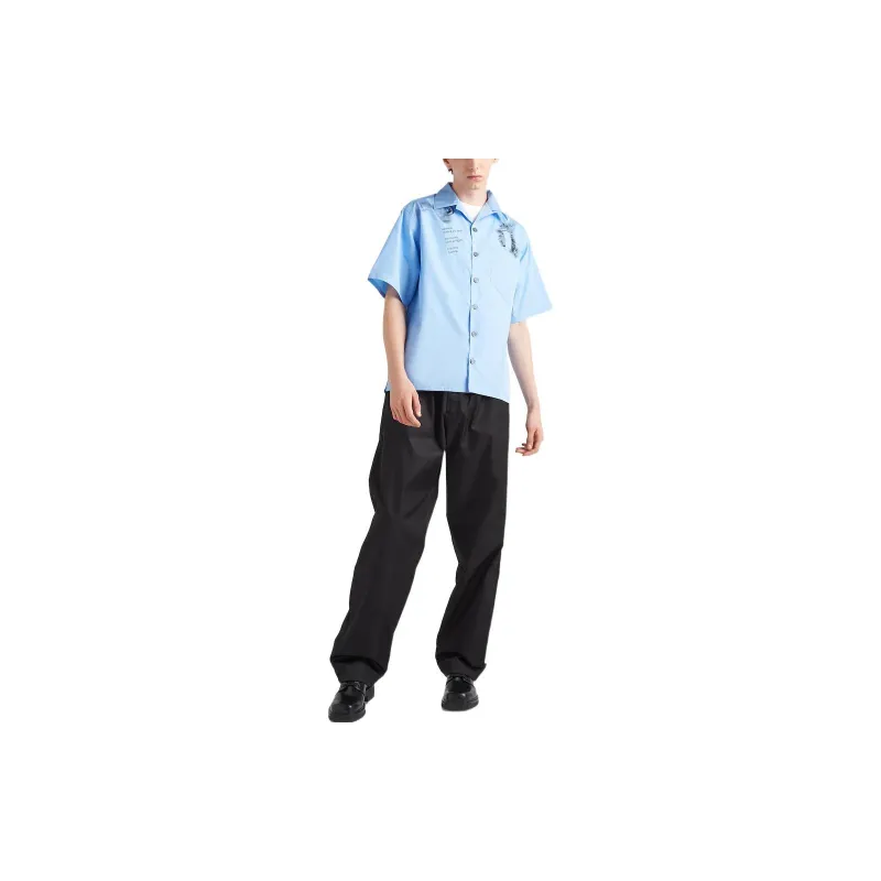 PRADA FW22 Shirt Men's Sky Blue-1