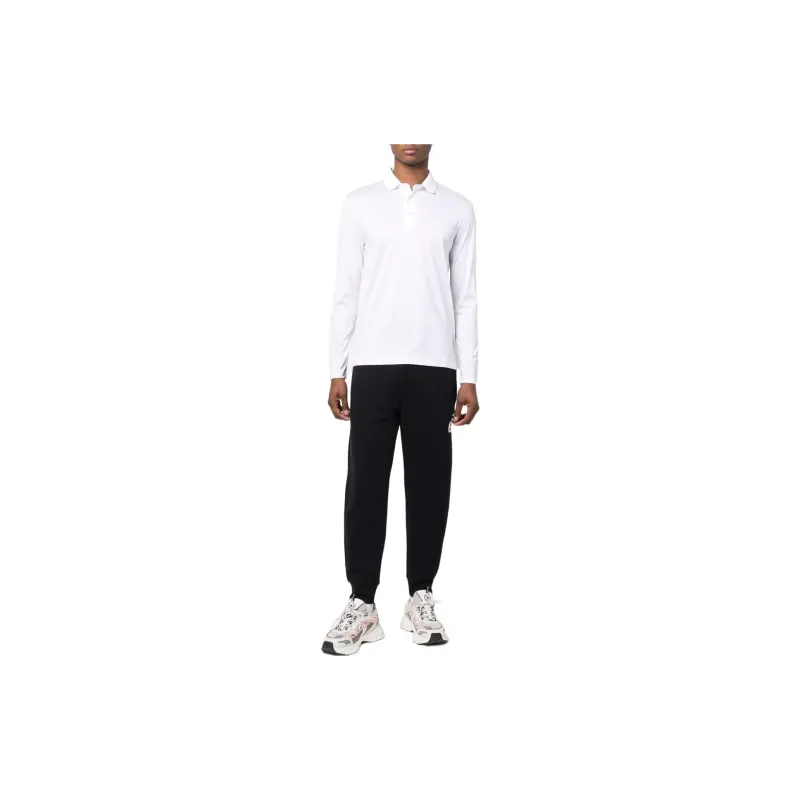 EMPORIO ARMANI Logo Detailed Long Sleeved Polo Shirt-3