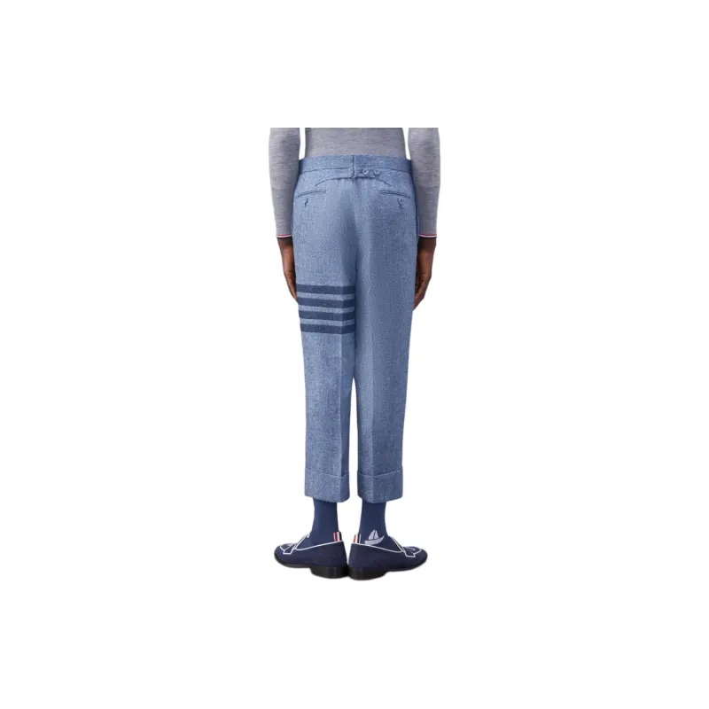 THOM BROWNE 4 Bar Stripe Cropped Trousers-1