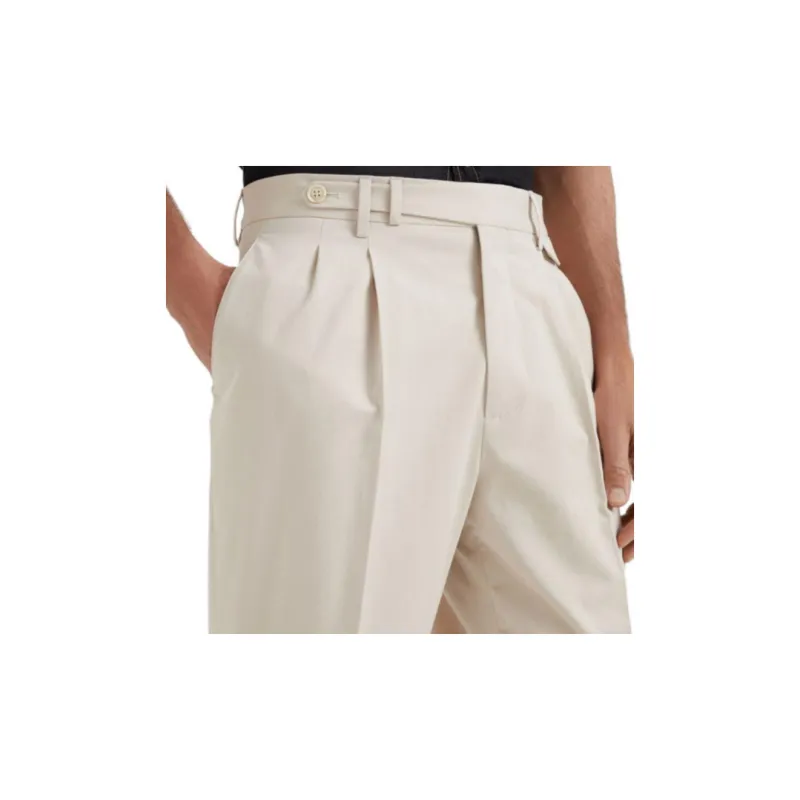 Brunello Cucinelli Pleat Detailed Tapered Leg Trousers-4