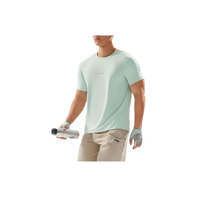 LiNing Fitness Series T Shirt Men's Light Moss Blue-2