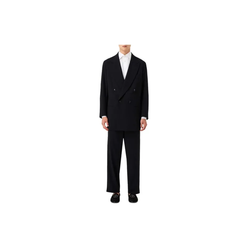 GIORGIO ARMANI Double-breasted Virgin-wool Suit-1