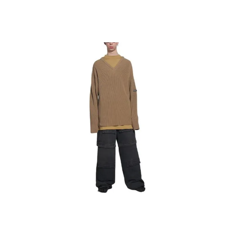 Balenciaga Knitwear Loose Fit Men's Beige-2