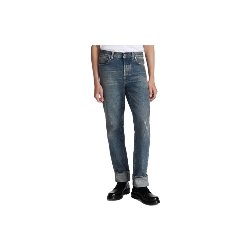DIOR Logo Patch Straight Leg Jeans-2