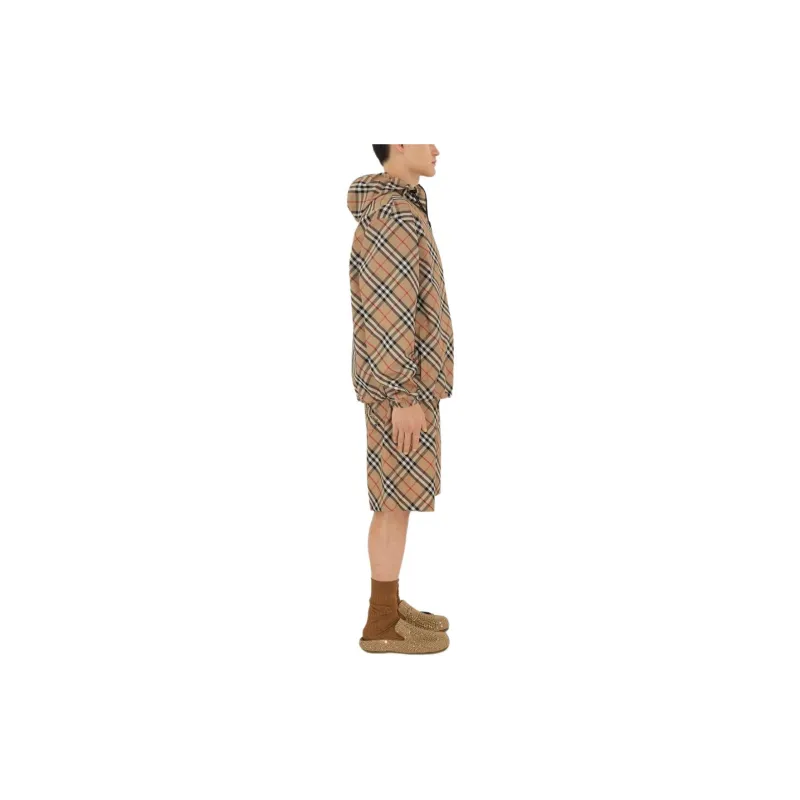 Burberry Reversible Check Pattern Hooded Jacket-6