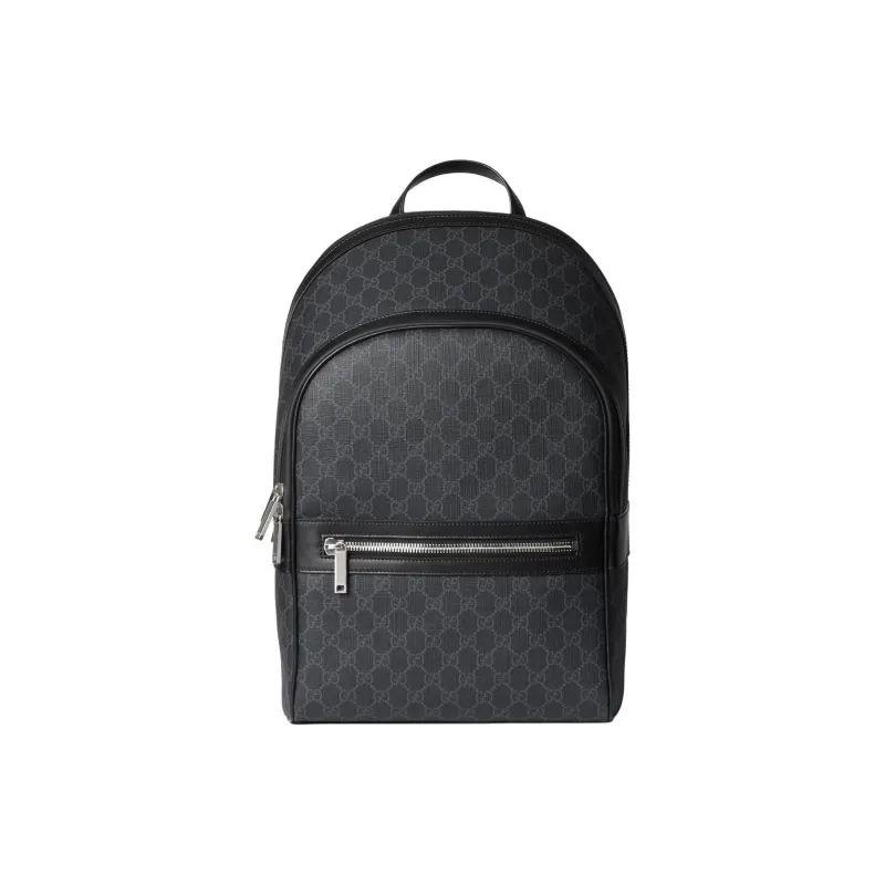 GUCCI Supreme Canvas Backpack Men's Gray & Black-0