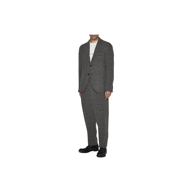 GIORGIO ARMANI Houndstooth pattern Single breasted Blazer-1