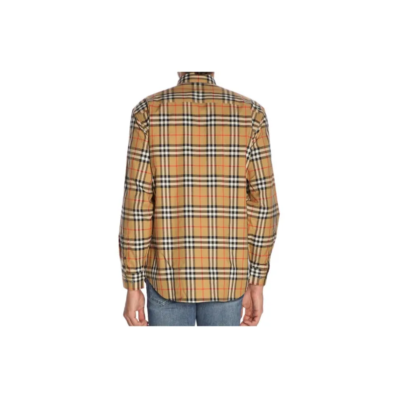 Burberry Shirts Men Camel-4