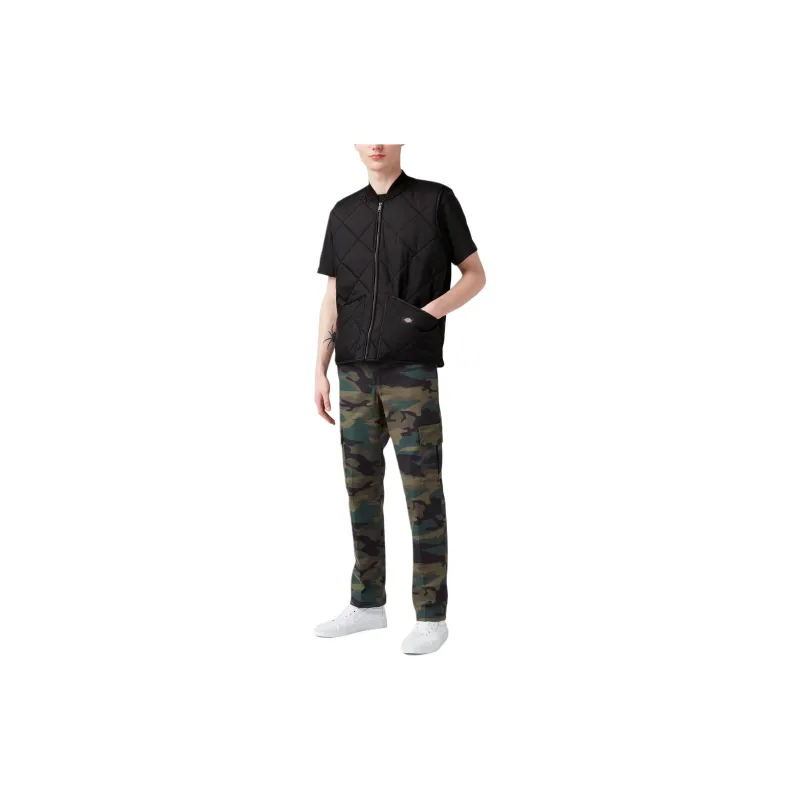 Dickies Diamond Quilted Vest Vest Men's Black-1