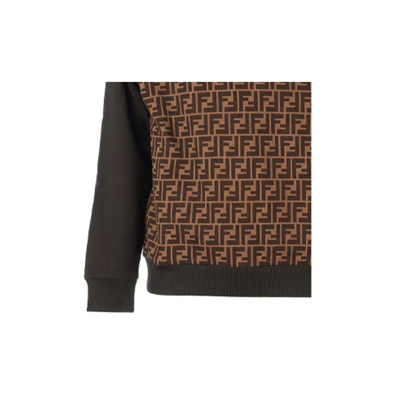 FENDI Sweatshirts Men Dark Coffee-6