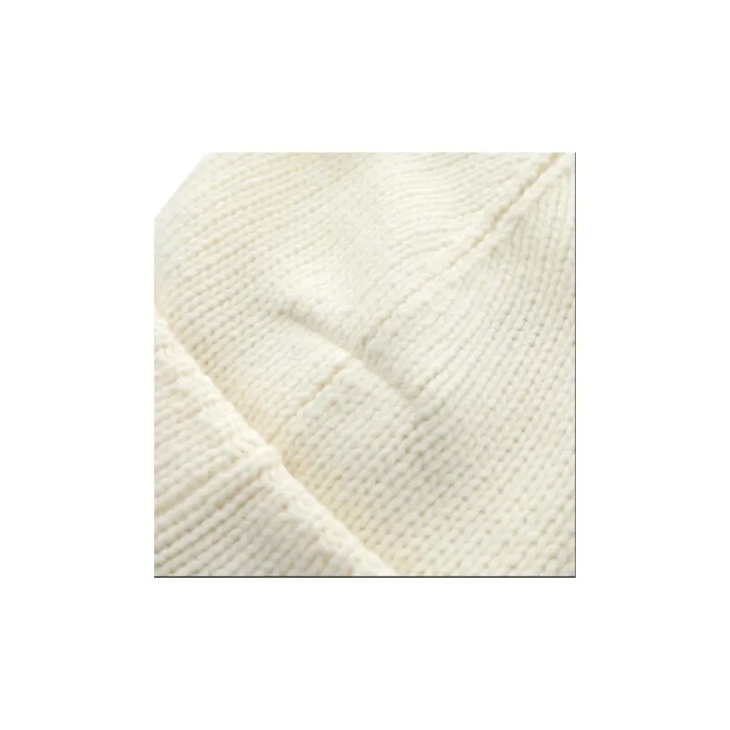 MM6 Maison Margiela Logo Intarsia Turn-Up Hem Beanie-2