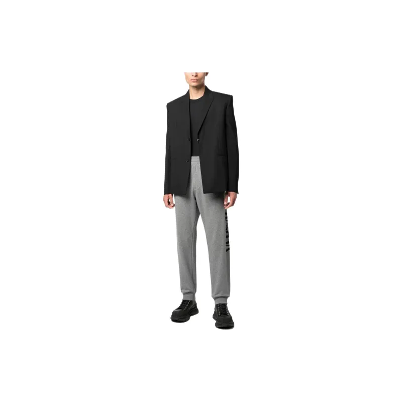 VERSACE Knitted Sweatpants Men Gray-1