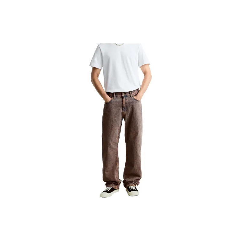 ZARA Jeans Men Dark Orange-3