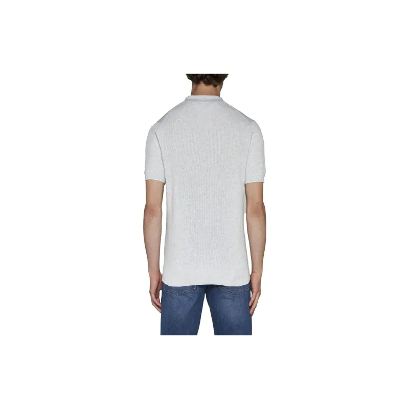 Brunello Cucinelli Fine Knitted Ribbed Polo Shirt-2