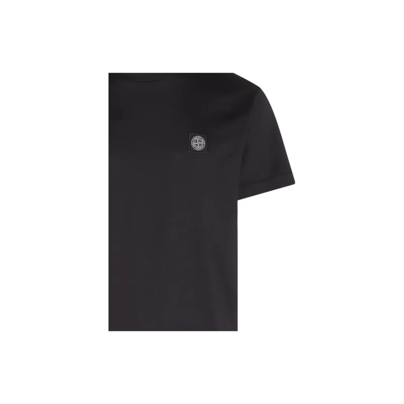 STONE ISLAND Logo Patch Crewneck T Shirt-5