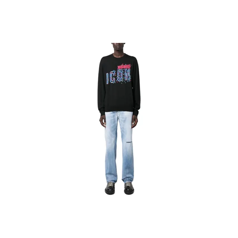 DSQUARED 2 Logo patch Tapered leg Jeans-1