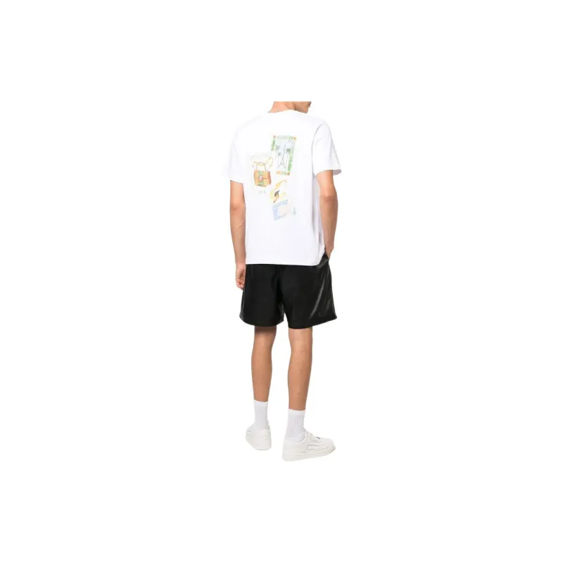 CASABLANCA Souvenirs De Vacances Stamp Print T shirt-2
